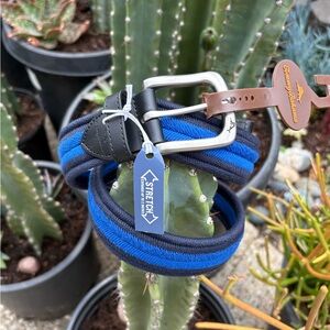 Tommy Bahama Navy Stretch Woven Belt Men’s Size 34-36